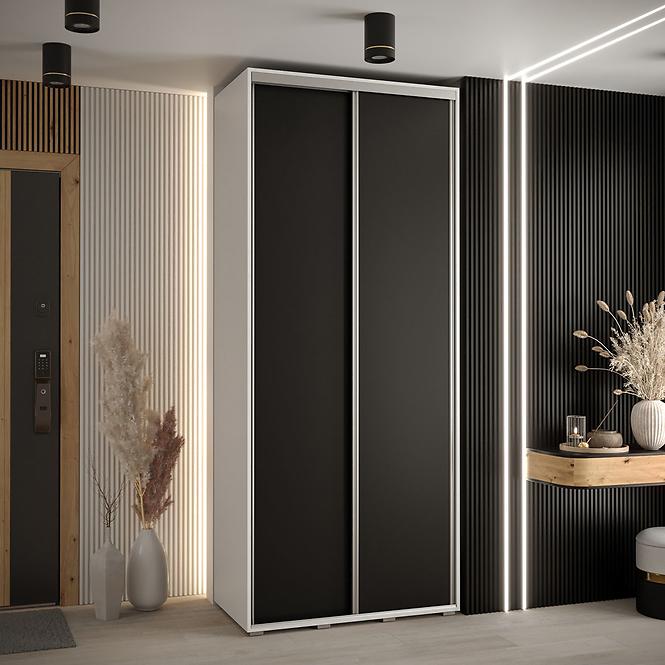 Schrank 45 Canaris 1 110 weiß/schwarz/silver