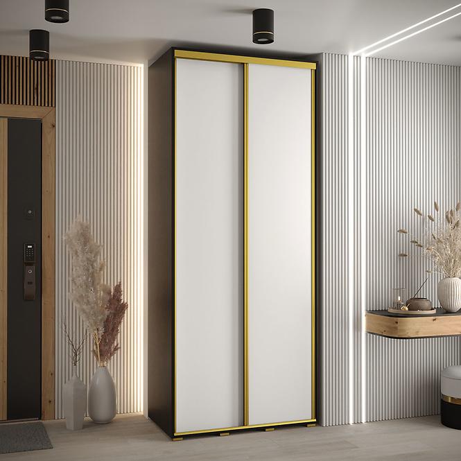 Schrank 45 Canaris 1 110 schwarz/weiß/gold
