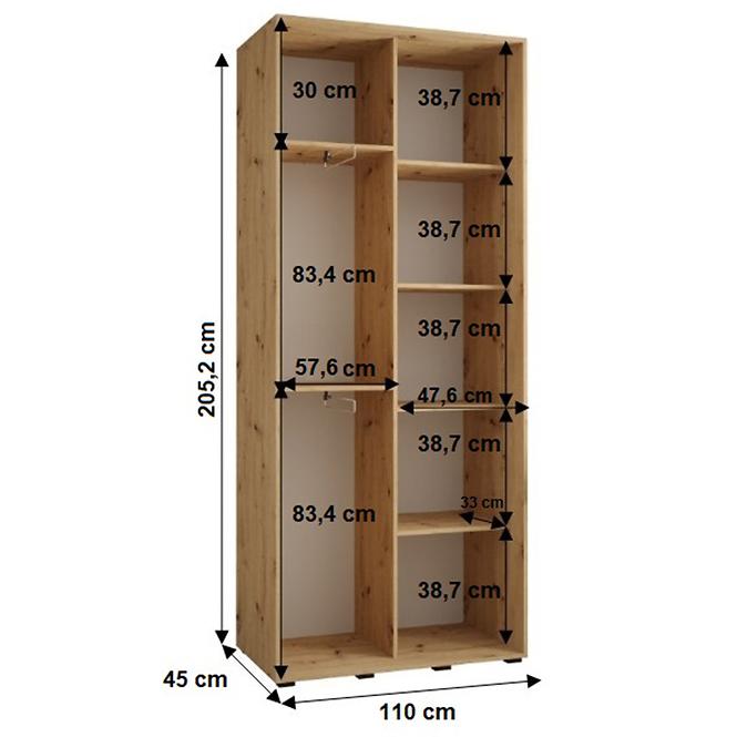Schrank 45 Canaris 1 110 schwarz/schwarz