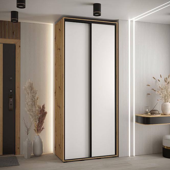 Schrank 45 Canaris 1 120 artisan/weiß/schwarz