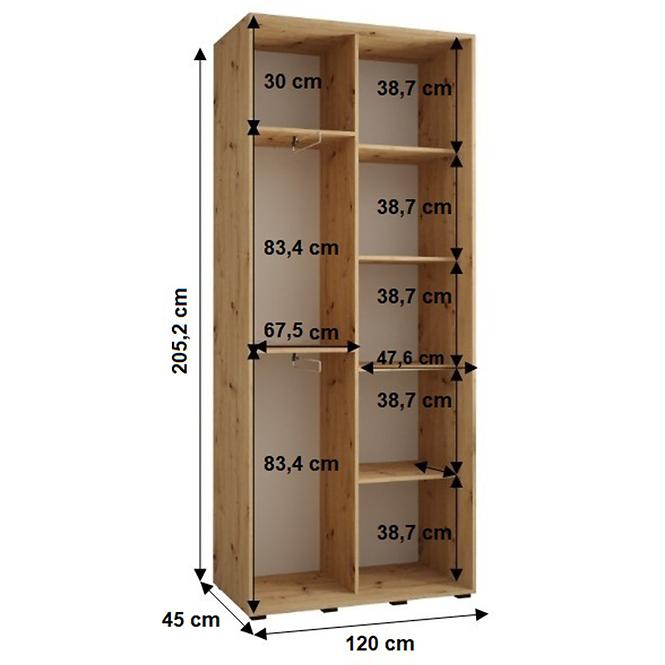 Schrank 45 Canaris 1 120 artisan/schwarz/schwarz