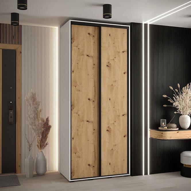 Schrank 45 Canaris 1 120 weiß/artisan/schwarz