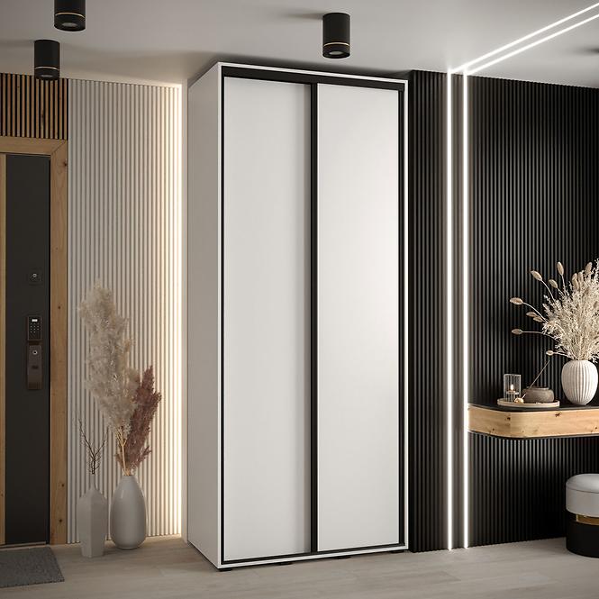 Schrank 45 Canaris 1 120 weiß/schwarz