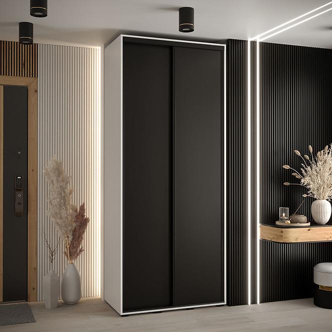 Schrank 45 Canaris 1 120 weiß/schwarz/schwarz