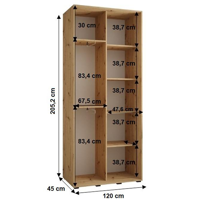 Schrank 45 Canaris 1 120 weiß/gold