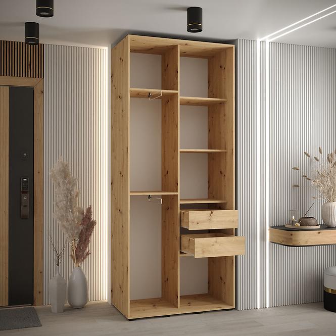 Schrank 45 Canaris 1 120 schwarz/artisan/schwarz