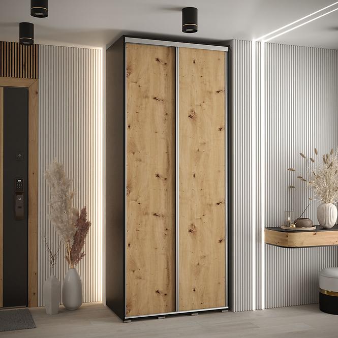 Schrank 45 Canaris 1 120 schwarz/artisan/silver