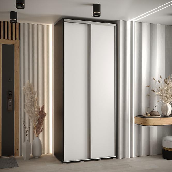 Schrank 45 Canaris 1 120 schwarz/weiß/silver