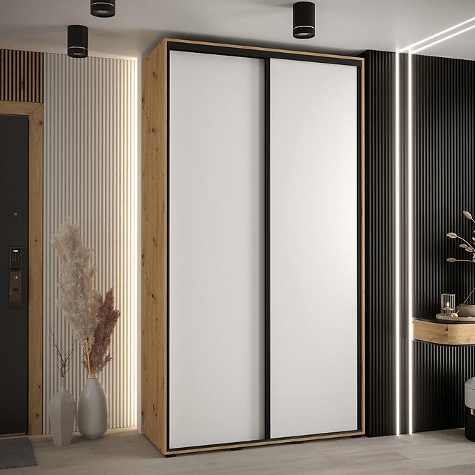 Schrank 45 Canaris 1 130 artisan/weiß/schwarz