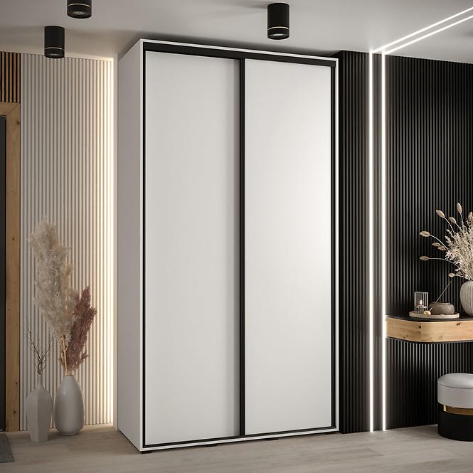 Schrank 45 Canaris 1 130 weiß/schwarz