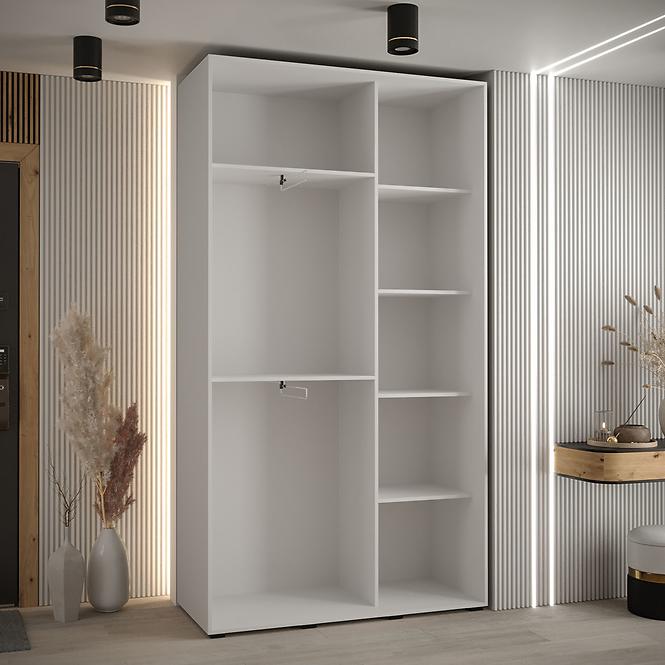 Schrank 45 Canaris 1 130 weiß/schwarz/schwarz