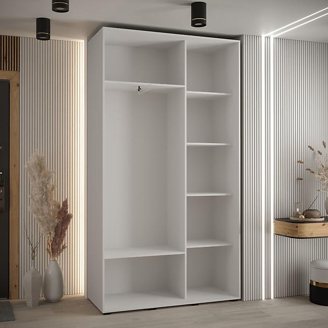 Schrank 45 Canaris 1 130 weiß/schwarz/silver