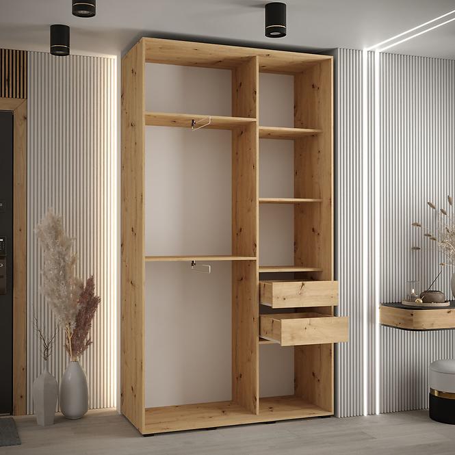 Schrank 45 Canaris 1 130 schwarz/weiß/silver