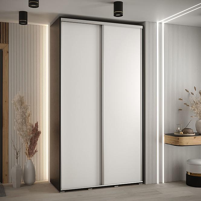 Schrank 45 Canaris 1 130 schwarz/weiß/silver