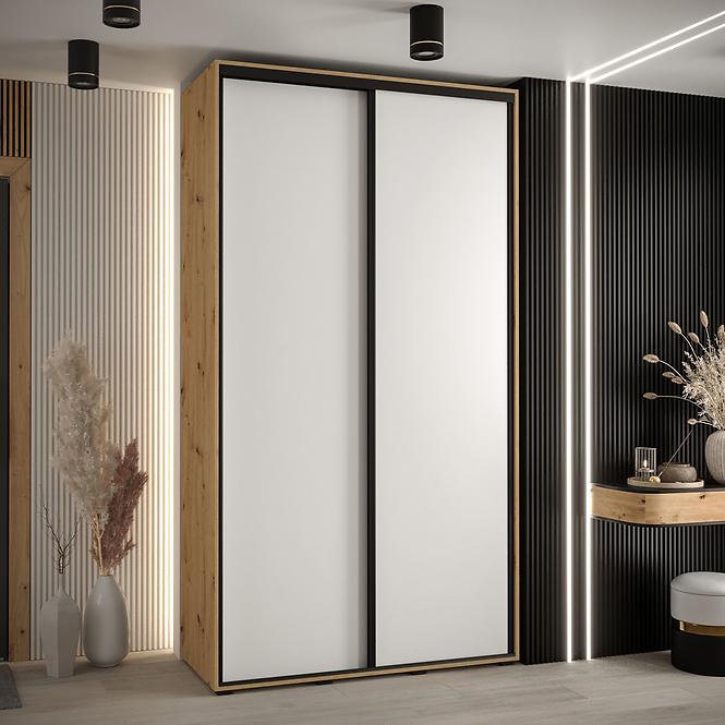 Schrank 45 Canaris 1 140 artisan/weiß/schwarz