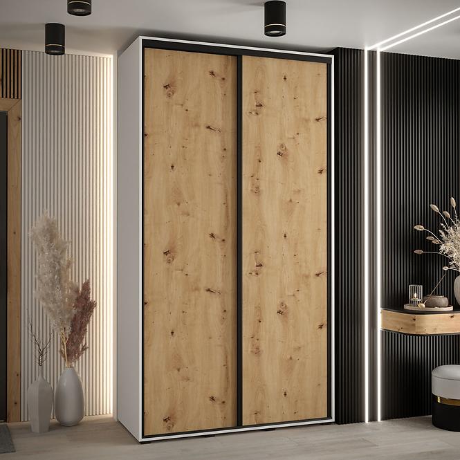 Schrank 45 Canaris 1 140 weiß/artisan/schwarz