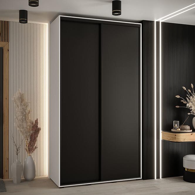 Schrank 45 Canaris 1 140 weiß/schwarz/schwarz