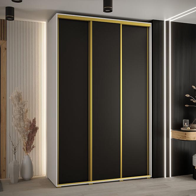 Schrank 45 Canaris 1 150 weiß/schwarz/gold