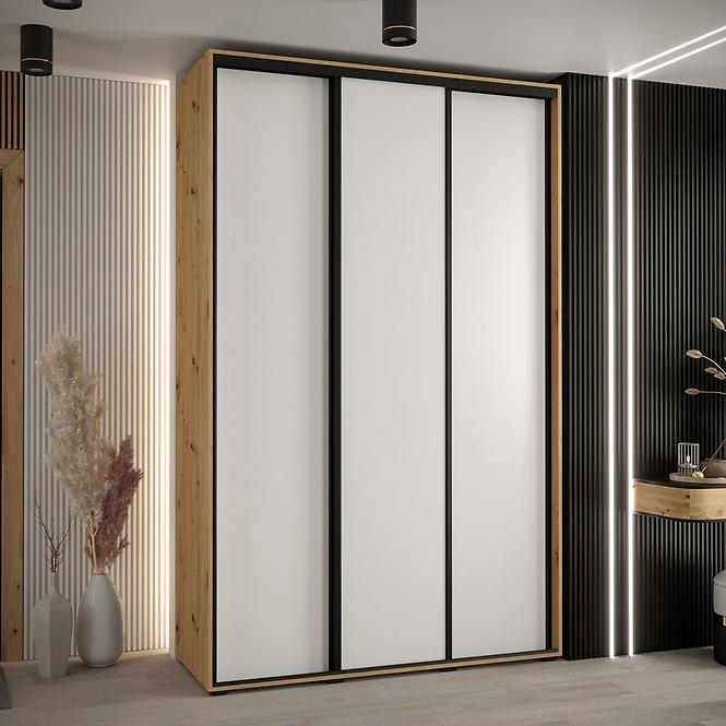 Schrank 45 Canaris 1 160 artisan/weiß/schwarz