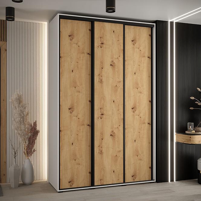 Schrank 45 Canaris 1 160 weiß/artisan/schwarz