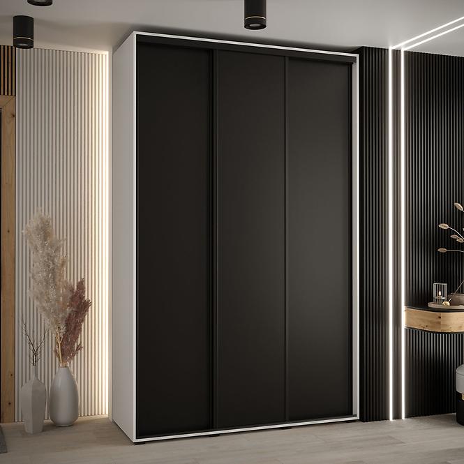 Schrank 45 Canaris 1 160 weiß/schwarz/schwarz