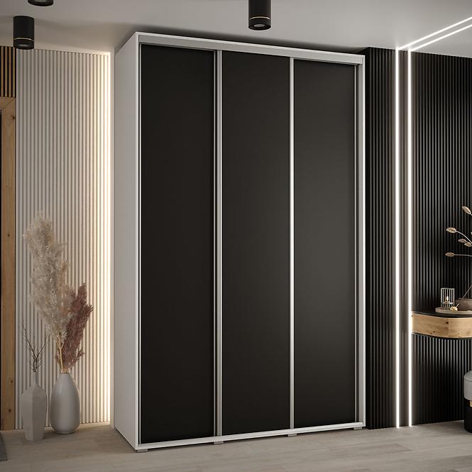 Schrank 45 Canaris 1 160 weiß/schwarz/silver