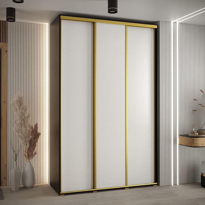 Schrank 45 Canaris 1 160 schwarz/weiß/gold