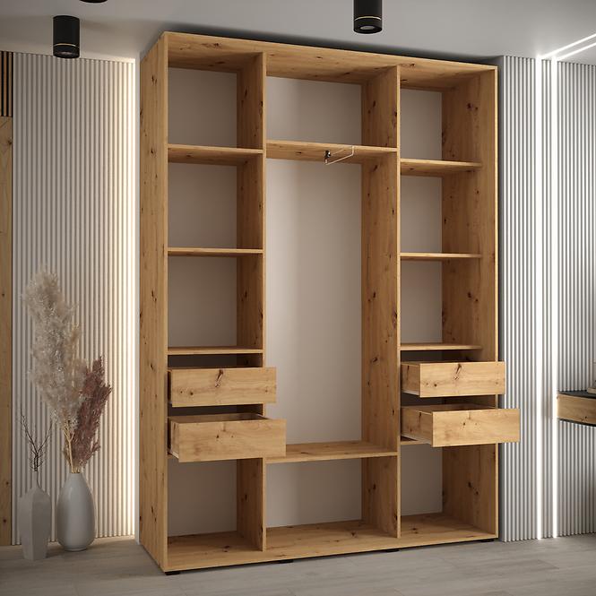 Schrank 45 Canaris 1 170 artisan/weiß/schwarz