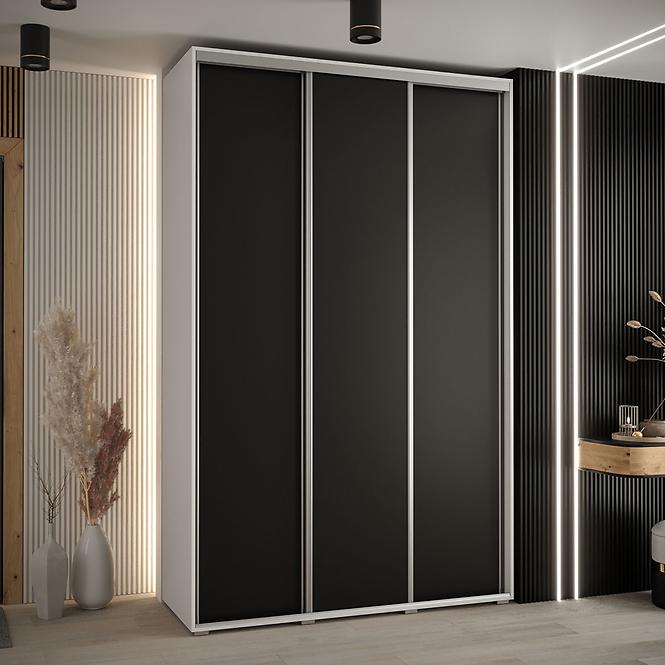 Schrank 45 Canaris 1 170 weiß/schwarz/silver
