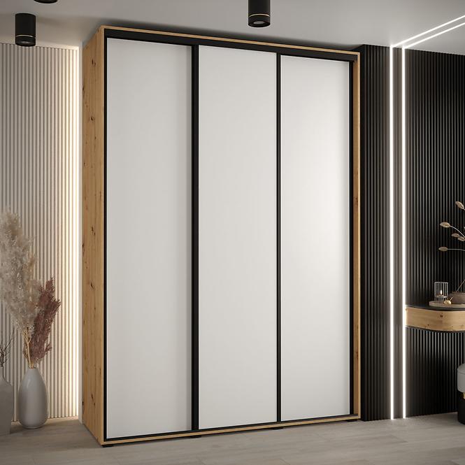 Schrank 45 Canaris 1 180 artisan/weiß/schwarz