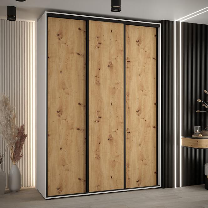 Schrank 45 Canaris 1 180 weiß/artisan/schwarz