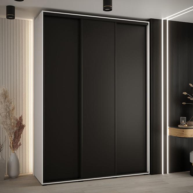 Schrank 45 Canaris 1 180 weiß/schwarz/schwarz