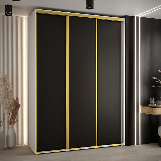 Schrank 45 Canaris 1 180 weiß/schwarz/gold