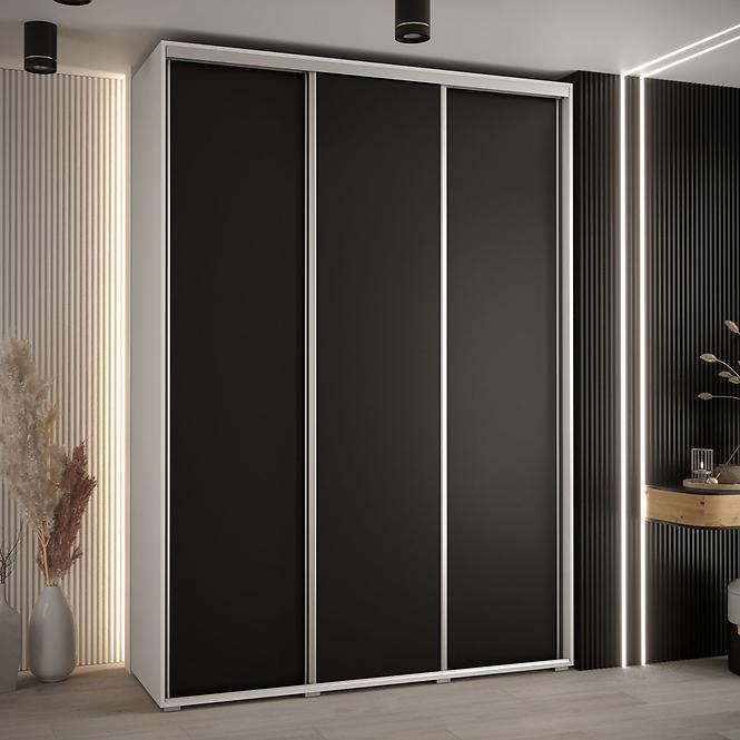 Schrank 45 Canaris 1 180 weiß/schwarz/silver