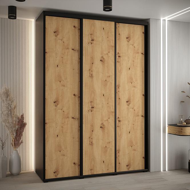 Schrank 45 Canaris 1 180 schwarz/artisan/schwarz