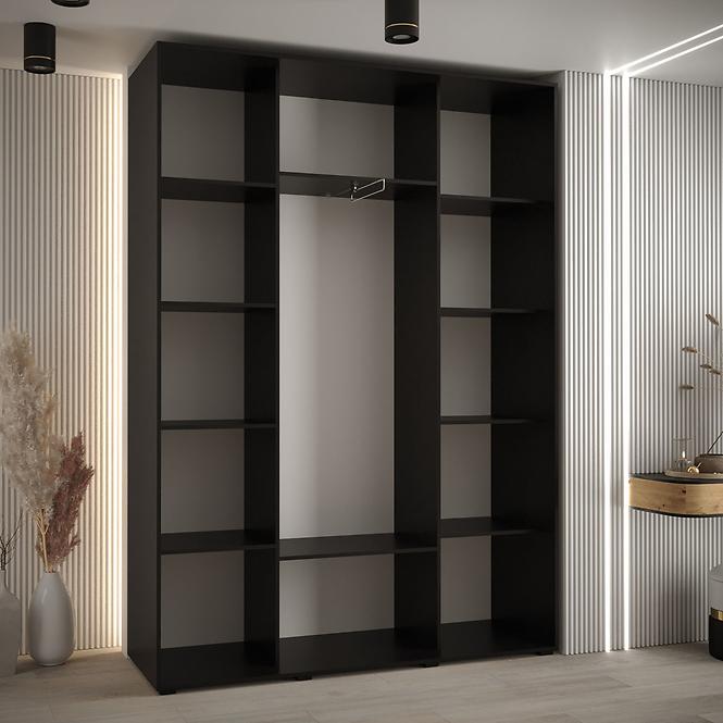 Schrank 45 Canaris 1 180 schwarz/artisan/silver