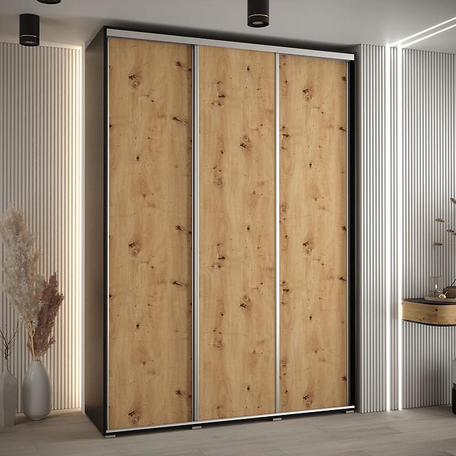 Schrank 45 Canaris 1 180 schwarz/artisan/silver