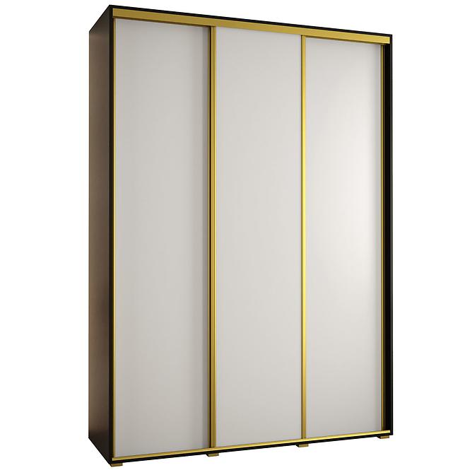 Schrank 45 Canaris 1 180 schwarz/weiß/gold