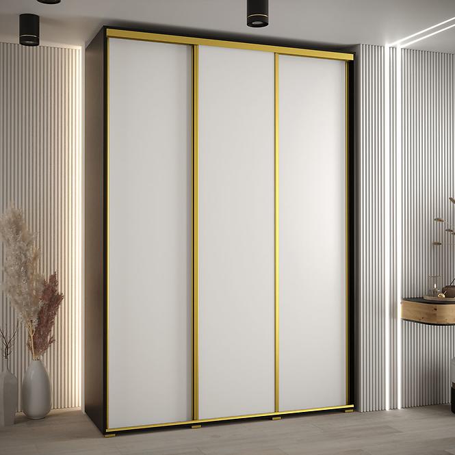 Schrank 45 Canaris 1 180 schwarz/weiß/gold