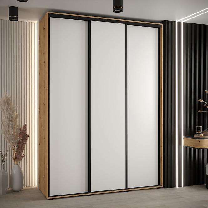 Schrank 45 Canaris 1 190 artisan/weiß/schwarz