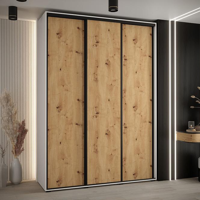 Schrank 45 Canaris 1 190 weiß/artisan/schwarz