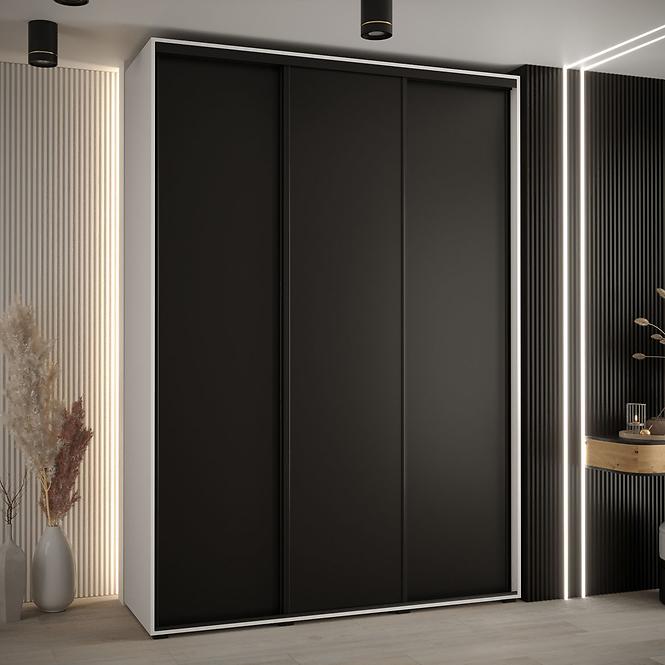 Schrank 45 Canaris 1 190 weiß/schwarz/schwarz