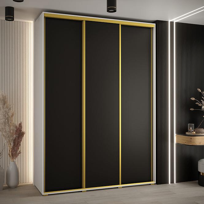 Schrank 45 Canaris 1 190 weiß/schwarz/gold