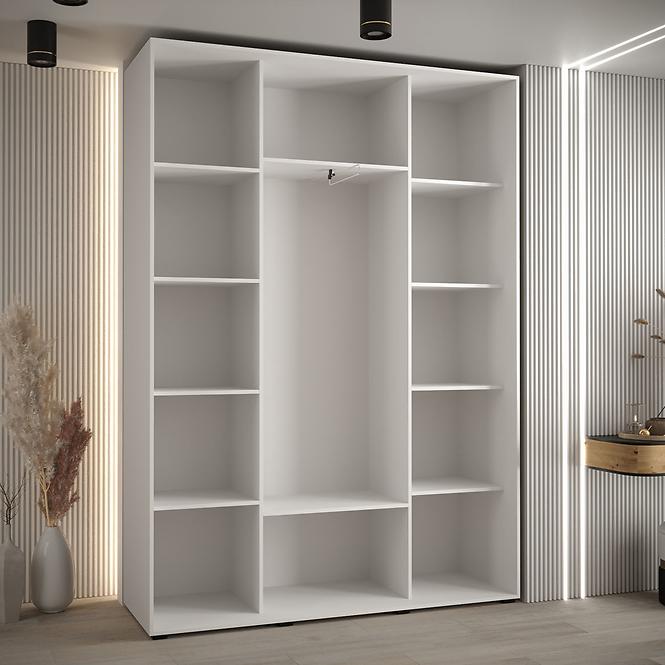 Schrank 45 Canaris 1 190 weiß/schwarz/silver