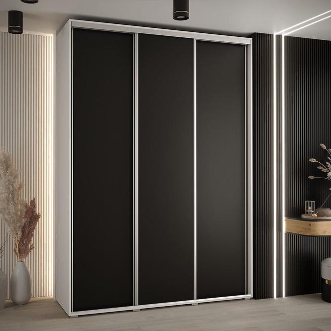 Schrank 45 Canaris 1 190 weiß/schwarz/silver