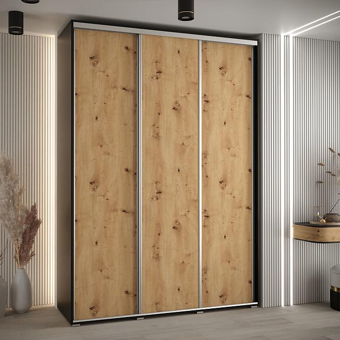 Schrank 45 Canaris 1 190 schwarz/artisan/silver