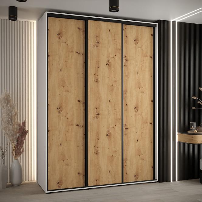 Schrank 45 Canaris 1 200 weiß/artisan/schwarz