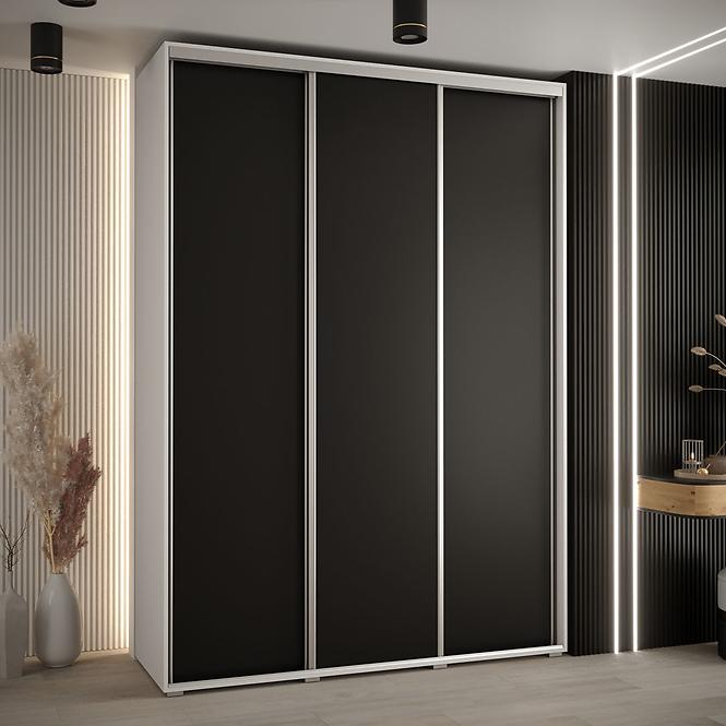 Schrank 45 Canaris 1 200 weiß/schwarz/silver