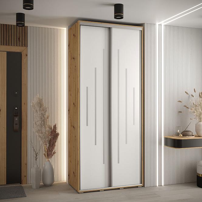 Schrank 45 Canaris 12 100 artisan/weiß/silver