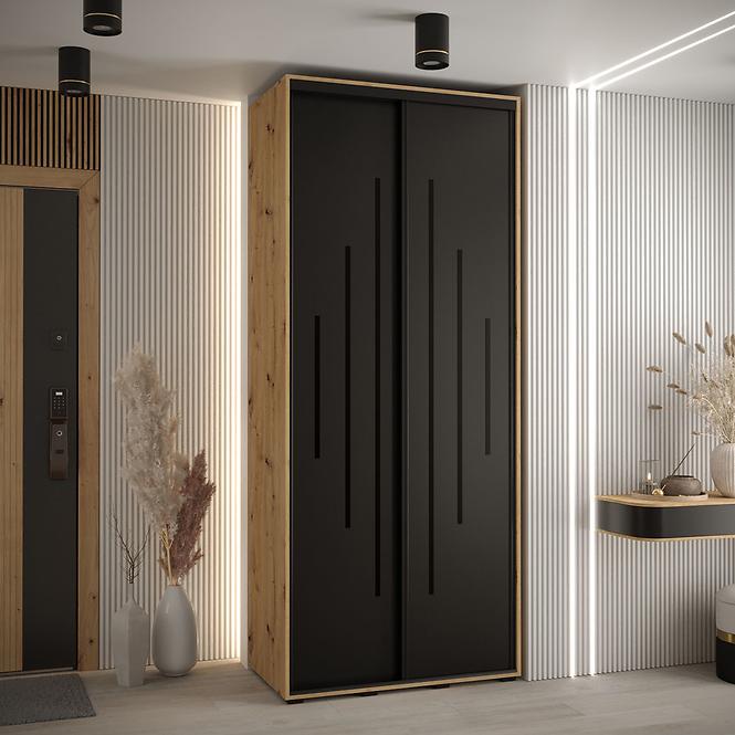 Schrank 45 Canaris 12 100 artisan/schwarz/schwarz